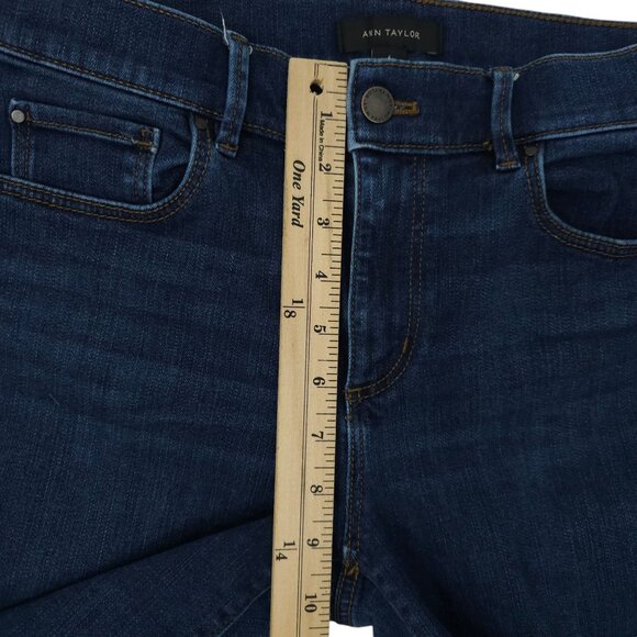 Ann Taylor The Skinny Stretch Dark Wash Jeans Womens Size 6 Mid Rise Denim - Picture 4 of 11